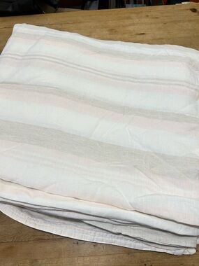 Serena & Lily Queen Soft Stripe Linen Duvet Cover